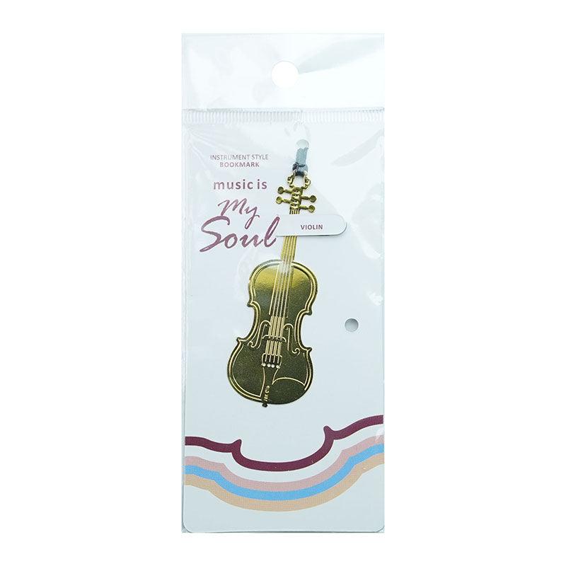 Exquisite Musical Instrument Metal Mini Bookmark Creative Simple Bookmark Literary and Music Bookmark 6 Musical Instrument Styles Essential for Reading NP-H7TAQG-071 - CHL-STORE 