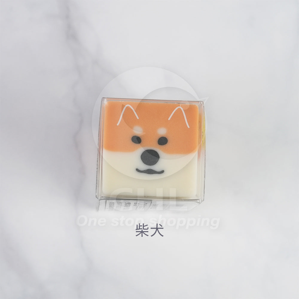 Sun-Star Animal Transformable Eraser Transforms with Use Cute Healing Tuxedo cat Shiba Inu Duckling Piglet