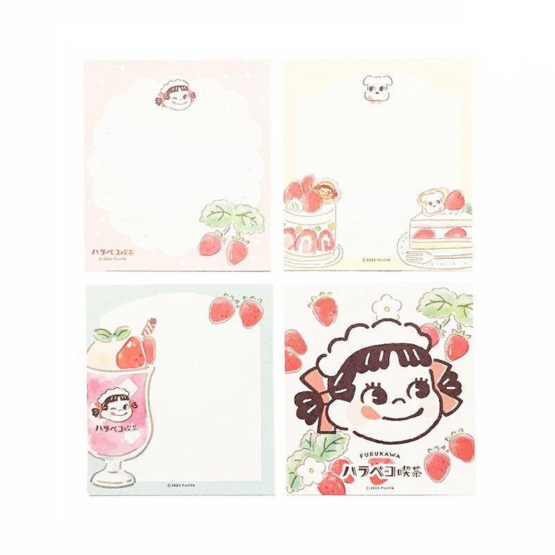 Furukawa Paperwork Fujiya PEKO 2023 New Styling Sticky Note Set Coffee Shop Afternoon Tea Strawberry Cake Styling - CHL-STORE 