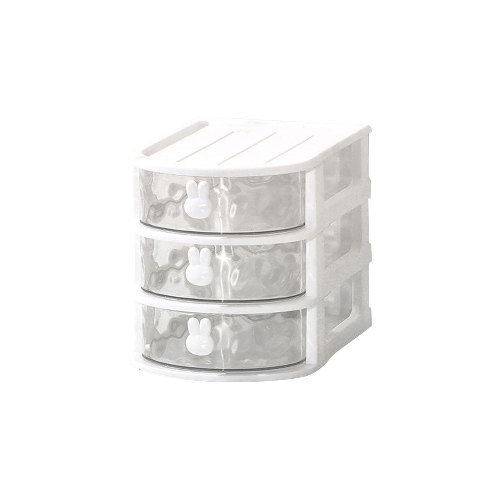 Glacier pattern desktop storage box white three layers white four layers pink green home storage cartoon rabbit NP-H7TAQM-012 014 - CHL-STORE 