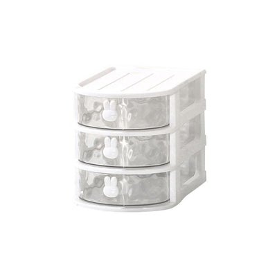 Glacier pattern desktop storage box white three layers white four layers pink green home storage cartoon rabbit NP-H7TAQM-012 014 - CHL-STORE 
