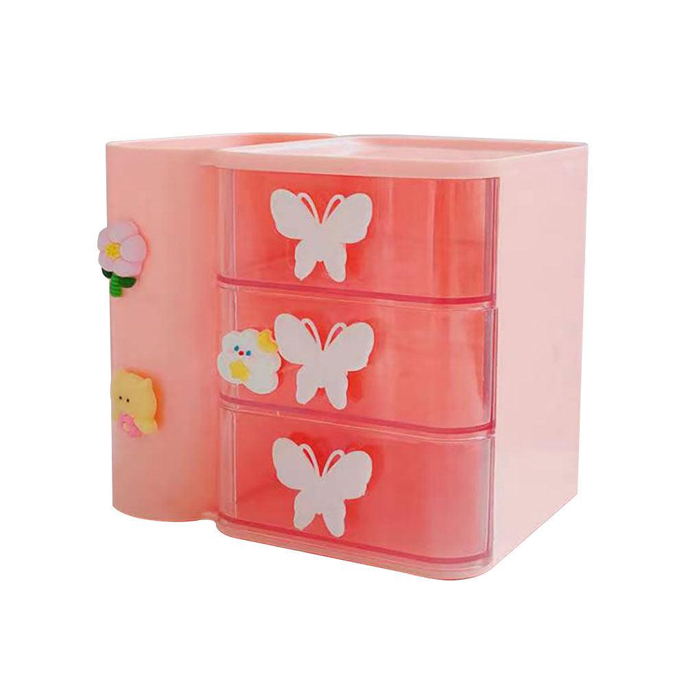 Glacier pattern desktop storage box white three layers white four layers pink green home storage cartoon rabbit NP-H7TAQM-012 014 - CHL-STORE 