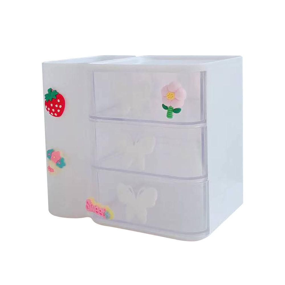 Glacier pattern desktop storage box white three layers white four layers pink green home storage cartoon rabbit NP-H7TAQM-012 014 - CHL-STORE 