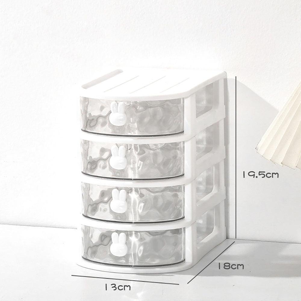 Glacier pattern desktop storage box white three layers white four layers pink green home storage cartoon rabbit NP-H7TAQM-012 014 - CHL-STORE 