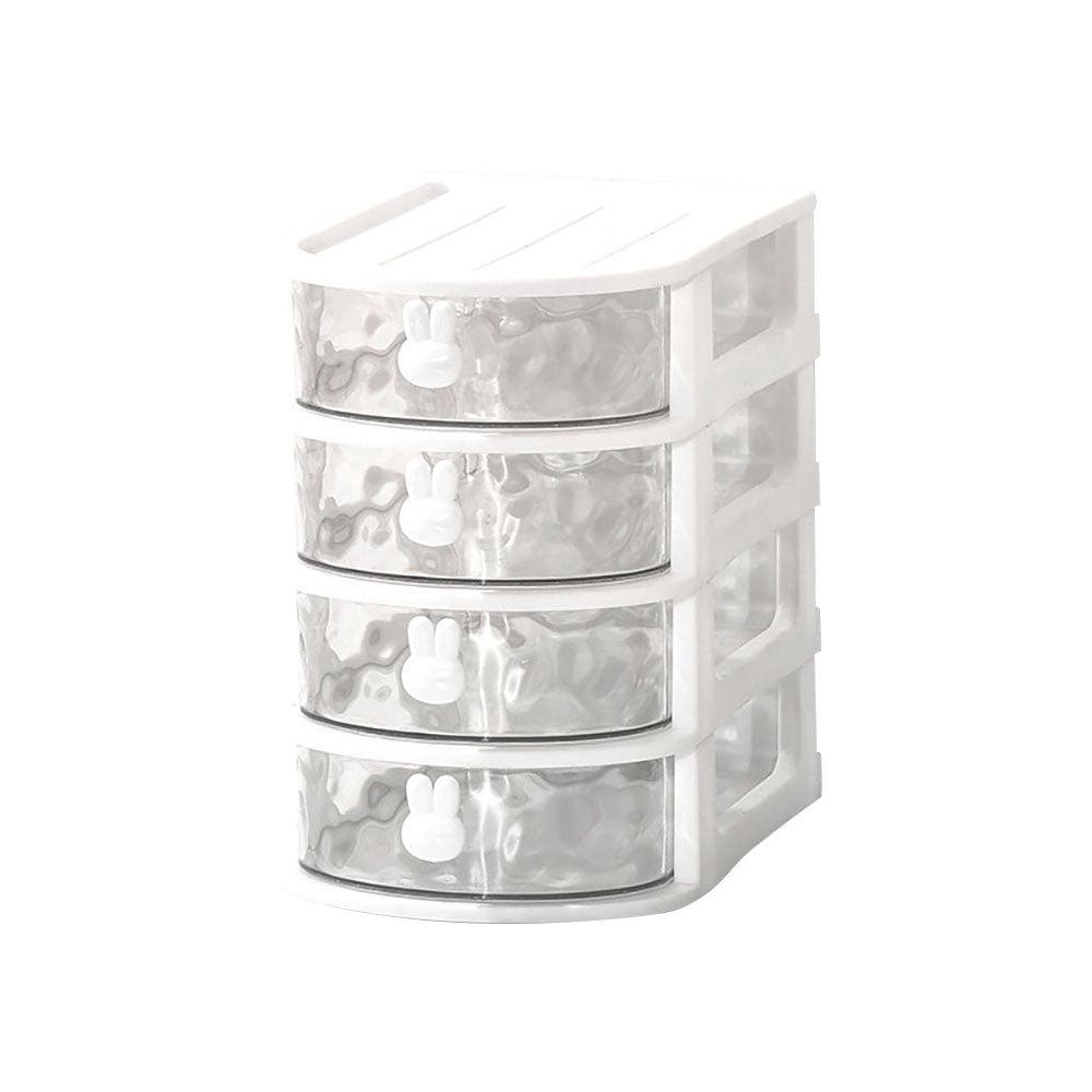 Glacier pattern desktop storage box white three layers white four layers pink green home storage cartoon rabbit NP-H7TAQM-012 014 - CHL-STORE 