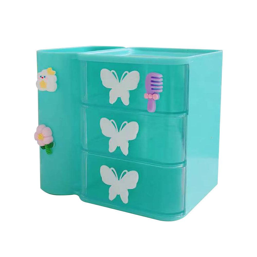 Glacier pattern desktop storage box white three layers white four layers pink green home storage cartoon rabbit NP-H7TAQM-012 014 - CHL-STORE 