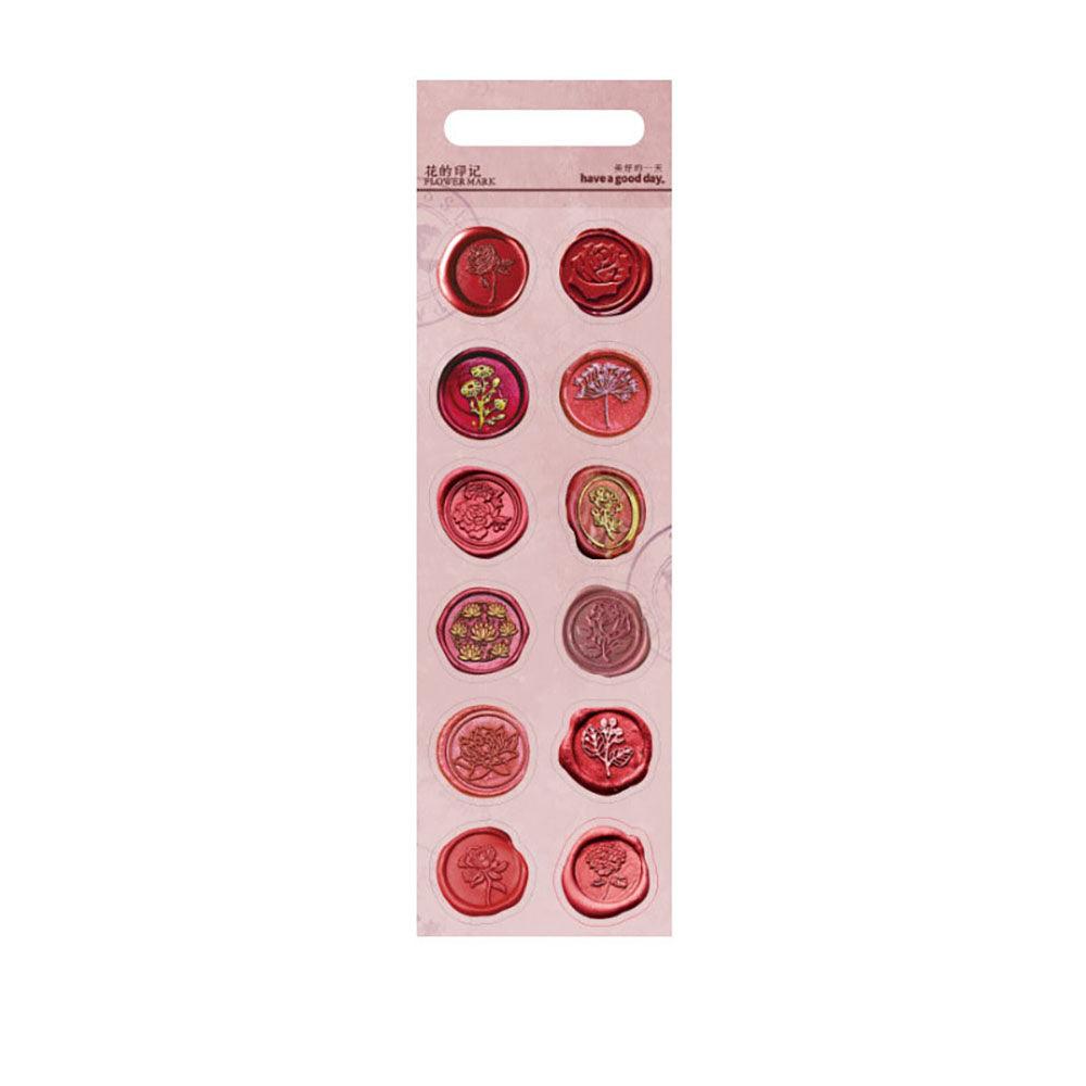Good day, sealing wax stickers, fire paint glue, wax sealing stickers, gift ideas, material collage, decorative handbook, handmade DIY - CHL-STORE 