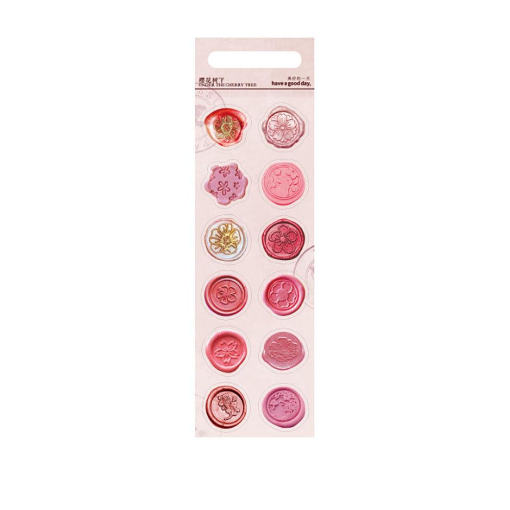 Good day, sealing wax stickers, fire paint glue, wax sealing stickers, gift ideas, material collage, decorative handbook, handmade DIY - CHL-STORE 