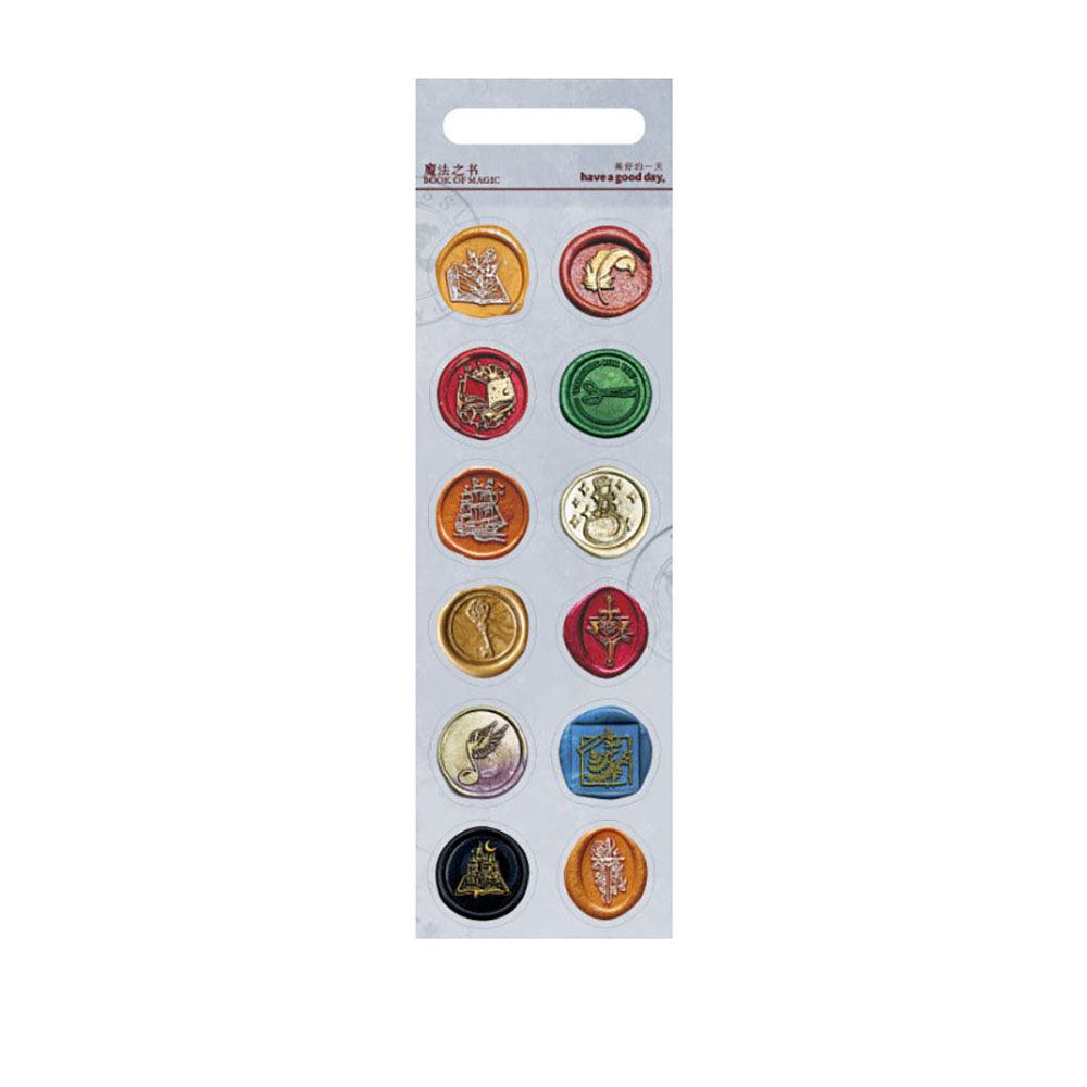 Good day, sealing wax stickers, fire paint glue, wax sealing stickers, gift ideas, material collage, decorative handbook, handmade DIY - CHL-STORE 