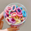 Good elasticity, no hair damage, young children, soft hair, suitable for hair rings, braiding, styling, colorful macarons, threaded lace, towel rings - CHL-STORE 