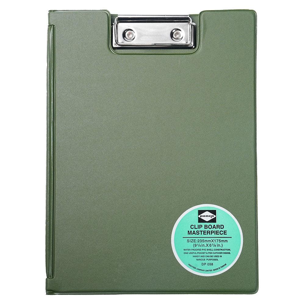 HIGHTIDE DP058 PENCO A5 size clip backing board olive green school supplies office meeting file collection finishing file folder - CHL-STORE 