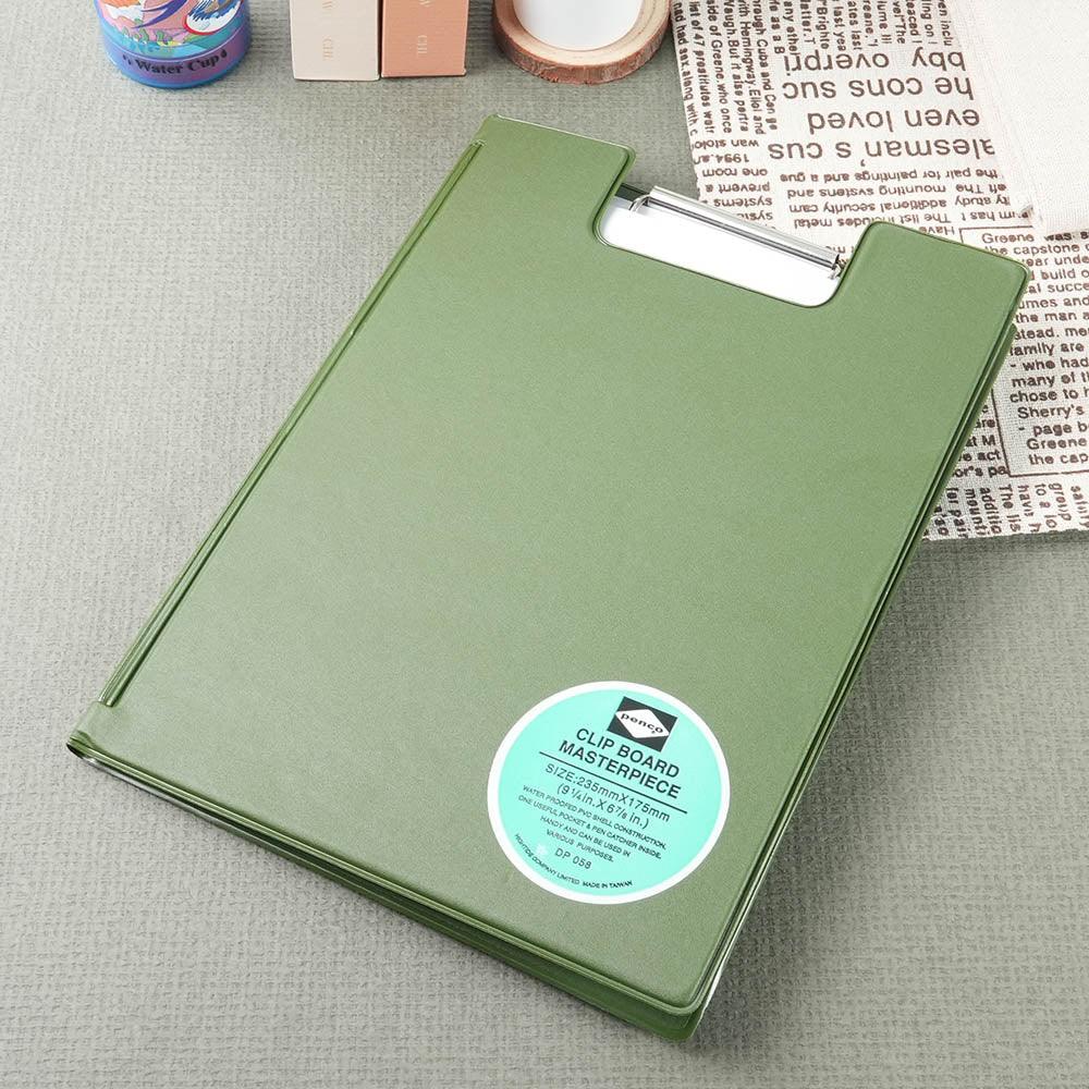 HIGHTIDE DP058 PENCO A5 size clip backing board olive green school supplies office meeting file collection finishing file folder - CHL-STORE 