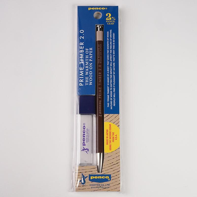 HIGHTIDE PENCO short-axis drawing hexagonal rod aluminum 2.0mm automatic pencil brown mint green free special sharpener school supplies - CHL-STORE 