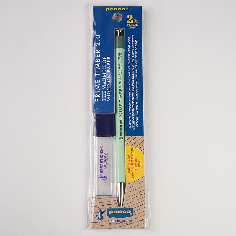 HIGHTIDE PENCO short-axis drawing hexagonal rod aluminum 2.0mm automatic pencil brown mint green free special sharpener school supplies - CHL-STORE 
