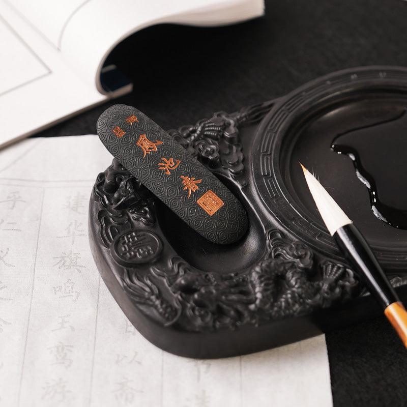 Hu Kaiwen Anhui Hui ink one or two gold calligraphy and painting grinding ink ingots ink block five coins Fengchi spring pine smoke five coins cinnabar ink NP-090057 - CHL-STORE 