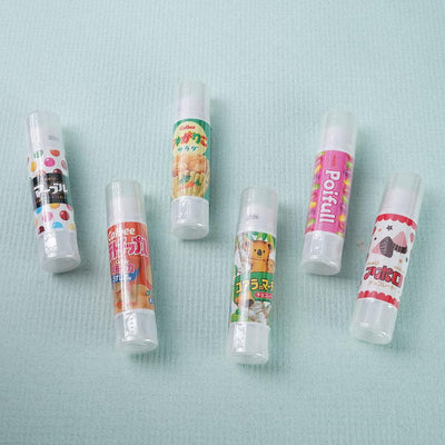 Japan Funbox Candy and Snacks Co-branded Series Lipstick Glue/17cm Ruler Poiful Bear Biscuits Calbee Strawberry Chocolate Bean Hi-Chew Gummy - CHL-STORE 