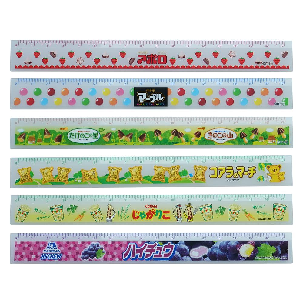 Japan Funbox Candy and Snacks Co-branded Series Lipstick Glue/17cm Ruler Poiful Bear Biscuits Calbee Strawberry Chocolate Bean Hi-Chew Gummy - CHL-STORE 
