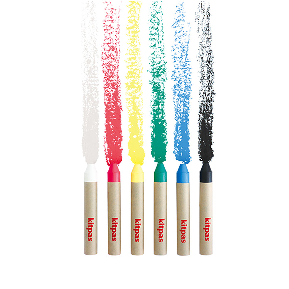 Kitpas Rice Water Crayons 6 Colors Non-toxic Children's Design Child-friendly Creative Doodling Artist ecru Super Easy Cleanup