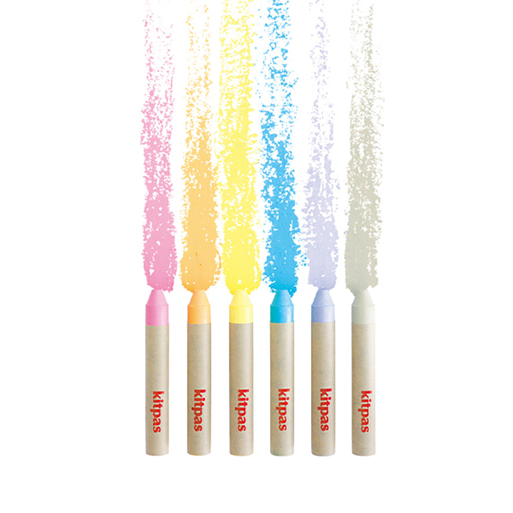 Kitpas Rice Water Crayons 6 Colors Non-toxic Children's Design Child-friendly Creative Doodling Artist ecru Super Easy Cleanup