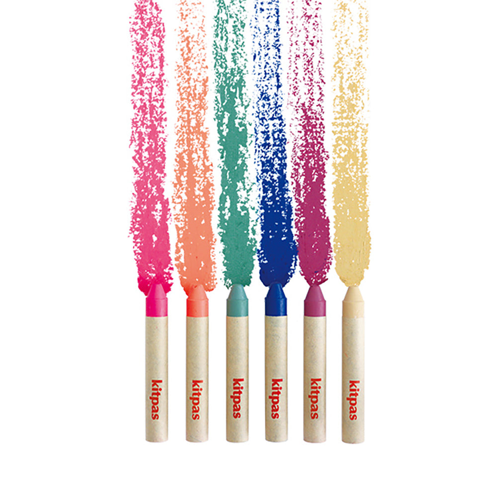 Kitpas Rice Water Crayons 6 Colors Non-toxic Children's Design Child-friendly Creative Doodling Artist ecru Super Easy Cleanup