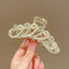Korean Fairy French minimalist retro Metal Tassel Pearl Large Shark Clip Beauty Salon Exquisite Hair Clip Net Beauty Blonde Fashion Accessories - CHL-STORE 