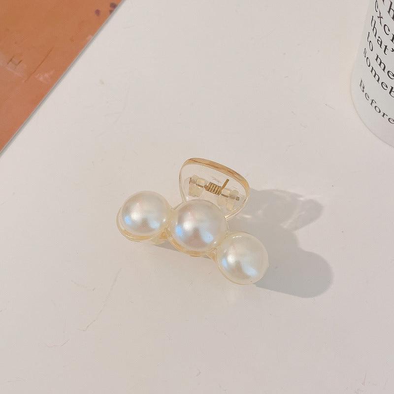 Korean Fairy French minimalist retro Metal Tassel Pearl Large Shark Clip Beauty Salon Exquisite Hair Clip Net Beauty Blonde Fashion Accessories - CHL-STORE 