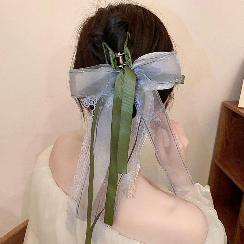 Korean Fairy French minimalist retro Metal Tassel Pearl Large Shark Clip Beauty Salon Exquisite Hair Clip Net Beauty Blonde Fashion Accessories - CHL-STORE 