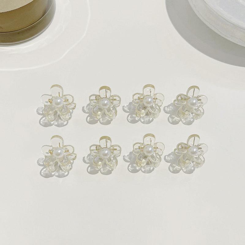Korean mini flower, cute summer bangs, small hair clip,mini barrette, cute hair clip,star water drop hair clip, beauty salon, fashion accessory, flower, diamond and pearl - CHL-STORE 