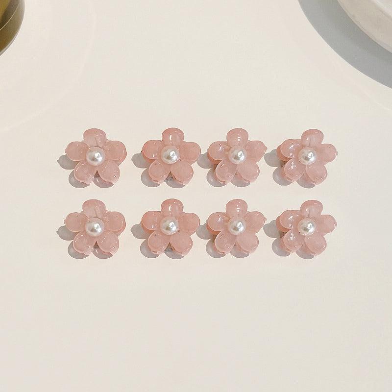 Korean mini flower, cute summer bangs, small hair clip,mini barrette, cute hair clip,star water drop hair clip, beauty salon, fashion accessory, flower, diamond and pearl - CHL-STORE 