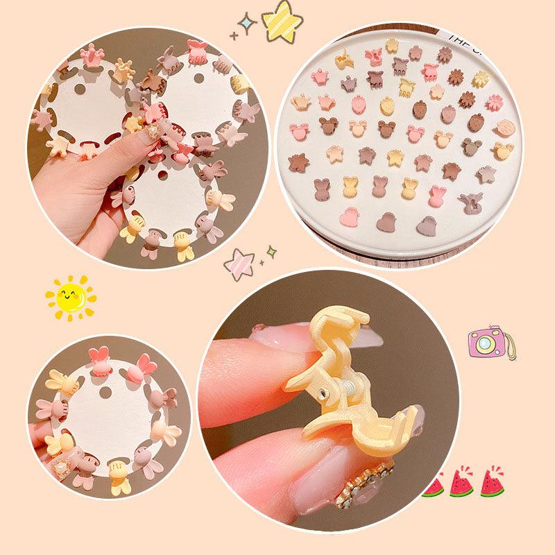Korean mini flower, cute summer bangs, small hair clip,mini barrette, cute hair clip,star water drop hair clip, beauty salon, fashion accessory, flower, diamond and pearl - CHL-STORE 