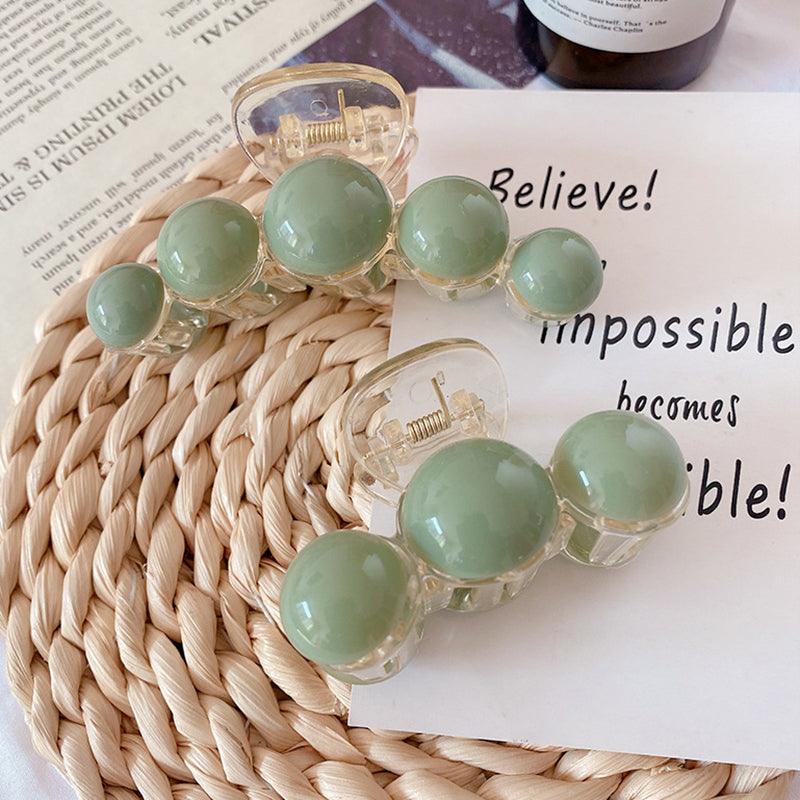 Korean style acrylic imitation pearl hand clip beauty salon texture hair clip fashion styling fashion accessories - CHL-STORE 