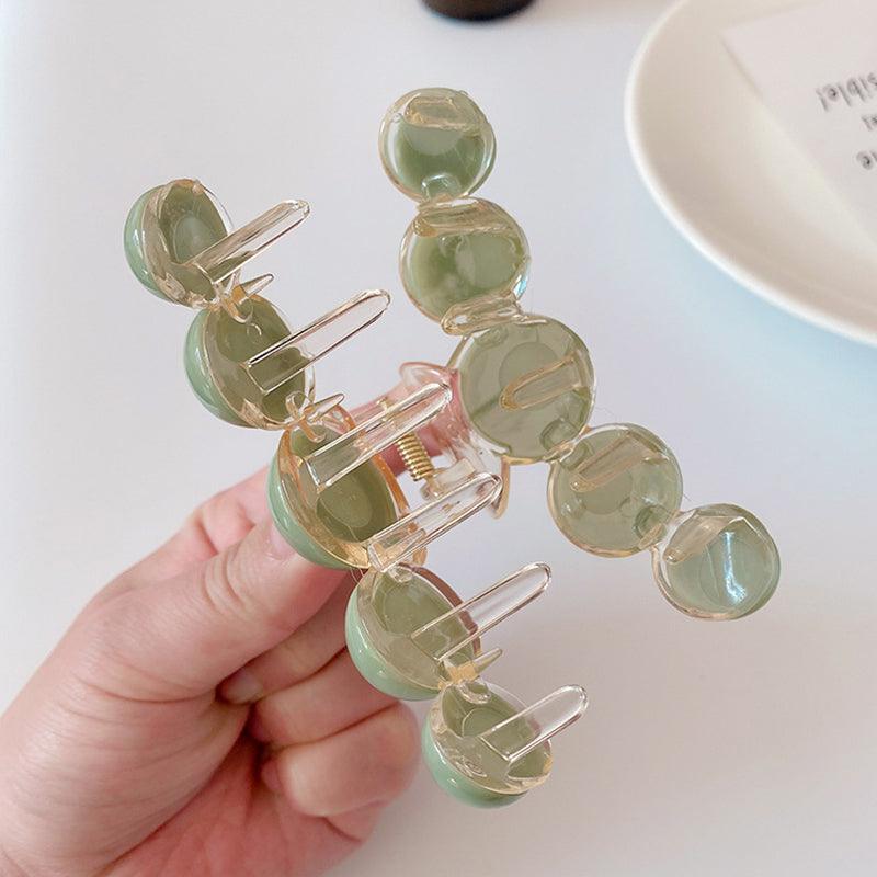 Korean style acrylic imitation pearl hand clip beauty salon texture hair clip fashion styling fashion accessories - CHL-STORE 