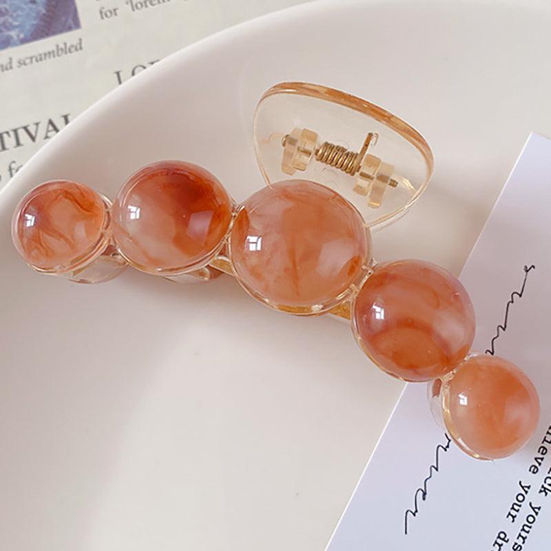 Korean style acrylic imitation pearl hand clip beauty salon texture hair clip fashion styling fashion accessories - CHL-STORE 