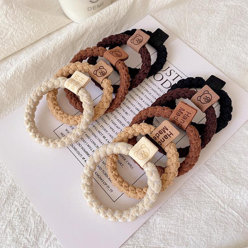 Korean version basic simple knot high elastic hair tie beauty salon hair accessories fashion accessories net beauty love style - CHL-STORE 
