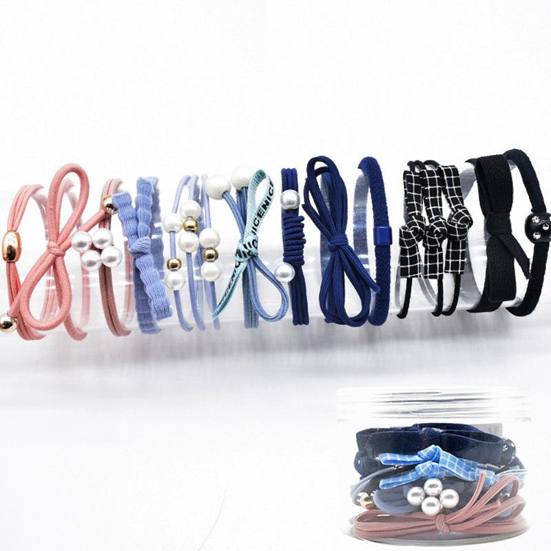 Korean version basic simple knot high elastic hair tie beauty salon hair accessories fashion accessories net beauty love style - CHL-STORE 