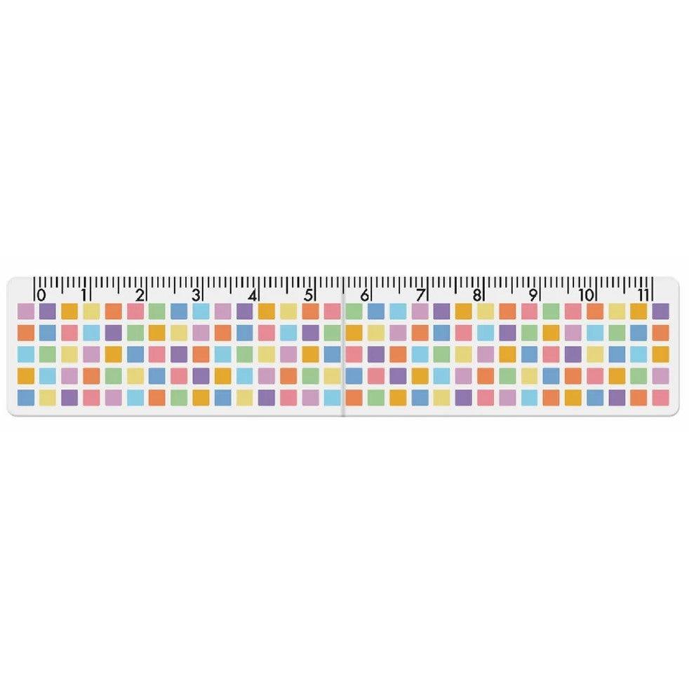 Kyoei BMR-11-02 foldable magnet bookmark ruler 11CM dual-use ruler cute point - CHL-STORE 