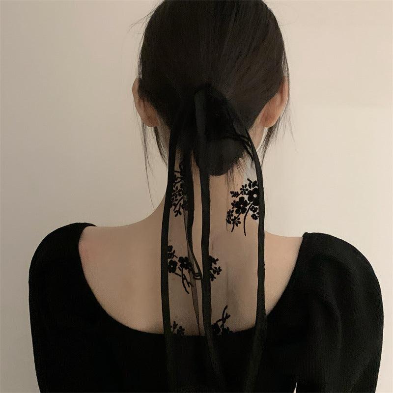 Lace Fairy Bow Headband Black Gauze White Gauze Beauty Salon Fashion Accessories Hair Ties Small Things of Life - CHL-STORE 