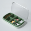 Large-capacity portable medicine health food storage sub-package box seven-compartment pill box capsule box light and stylish grass green - CHL-STORE 