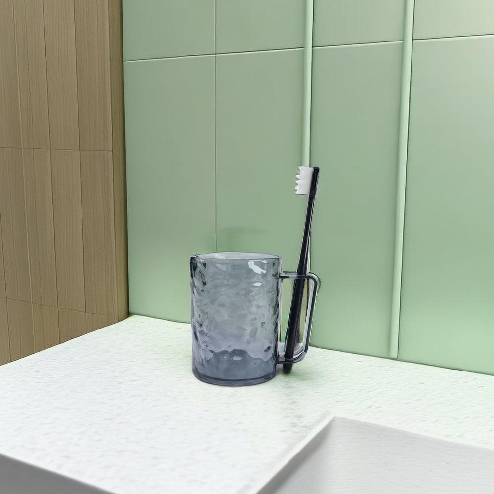 Light luxury Nordic style glacier pattern mouthwash cup gray / transparent bathroom wash cup toothbrush holder texture products high-quality bathroom products - CHL-STORE 