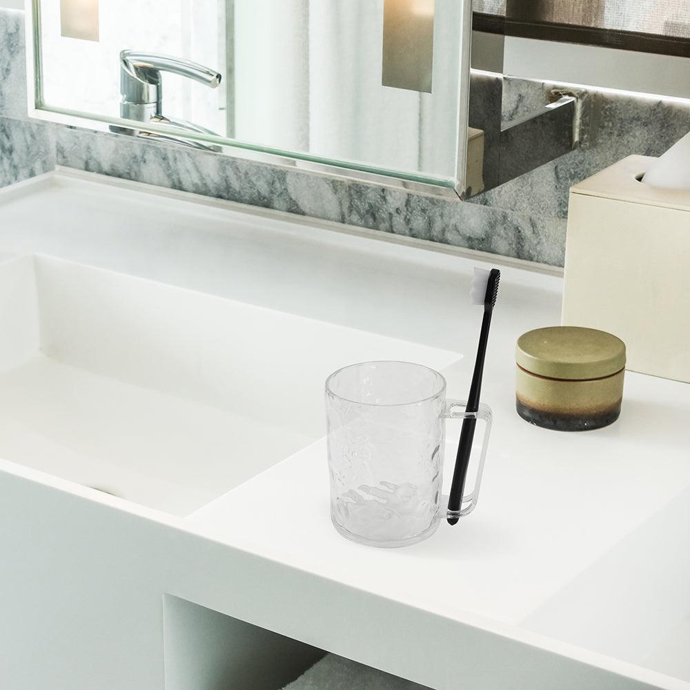 Light luxury Nordic style glacier pattern mouthwash cup gray / transparent bathroom wash cup toothbrush holder texture products high-quality bathroom products - CHL-STORE 