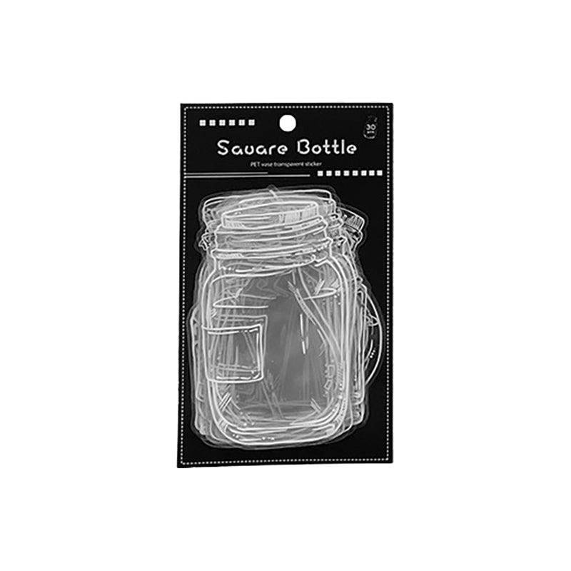 Love Words in a Bottle Series Handbook Stickers Cute Children's Stickers Transparent Waterproof Pocket Creation Art Work Bottle Series NP-H7TRIA-004 - CHL-STORE 