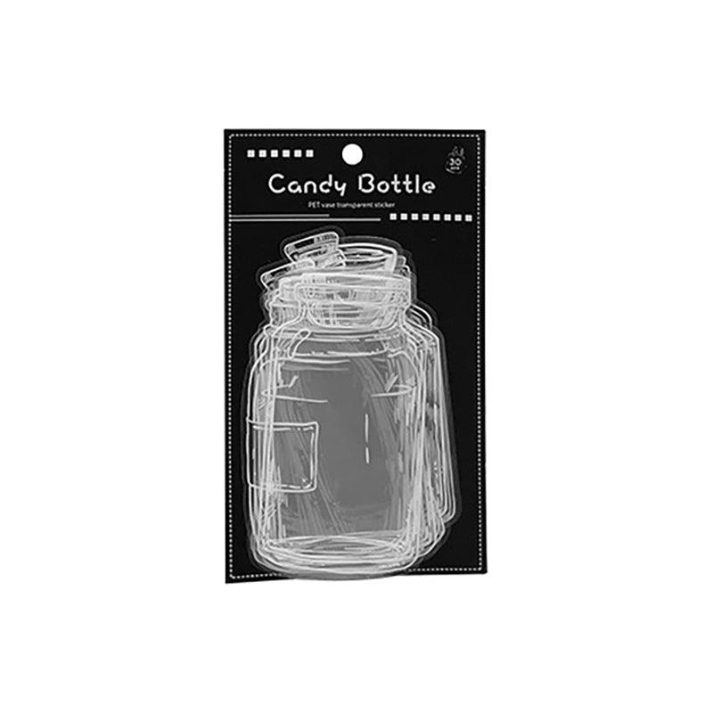 Love Words in a Bottle Series Handbook Stickers Cute Children's Stickers Transparent Waterproof Pocket Creation Art Work Bottle Series NP-H7TRIA-004 - CHL-STORE 