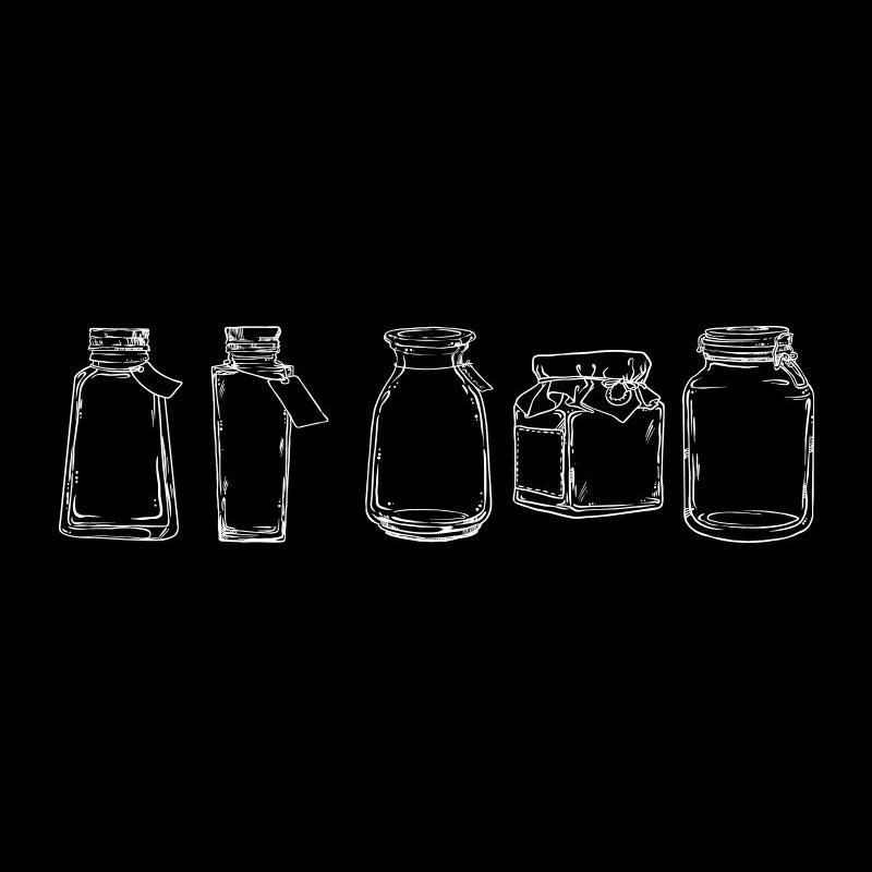 Love Words in a Bottle Series Handbook Stickers Cute Children's Stickers Transparent Waterproof Pocket Creation Art Work Bottle Series NP-H7TRIA-004 - CHL-STORE 