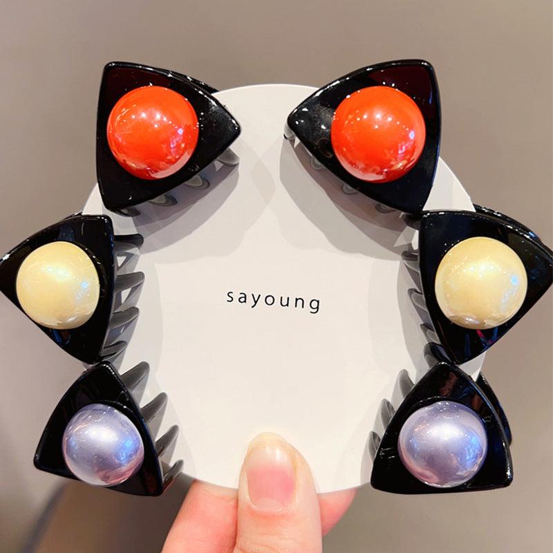 Mermaid style cute and playful cat ears bangs hair clip yellow purple orange coffee pink playful cat cute styling accessories popular hair accessories - CHL-STORE 