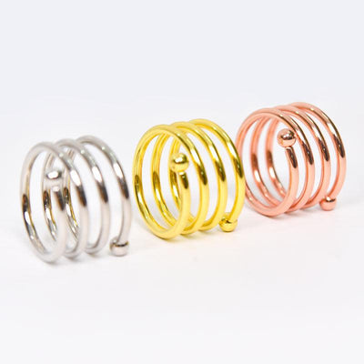 Metal Napkin Ring Western Restaurant Table Towel Napkin Buckle Hotel Wedding Spring Napkin Ring 3 Colors Imitation Gold Rose Gold Silver Table Small Items Restaurant Decoration - CHL-STORE 