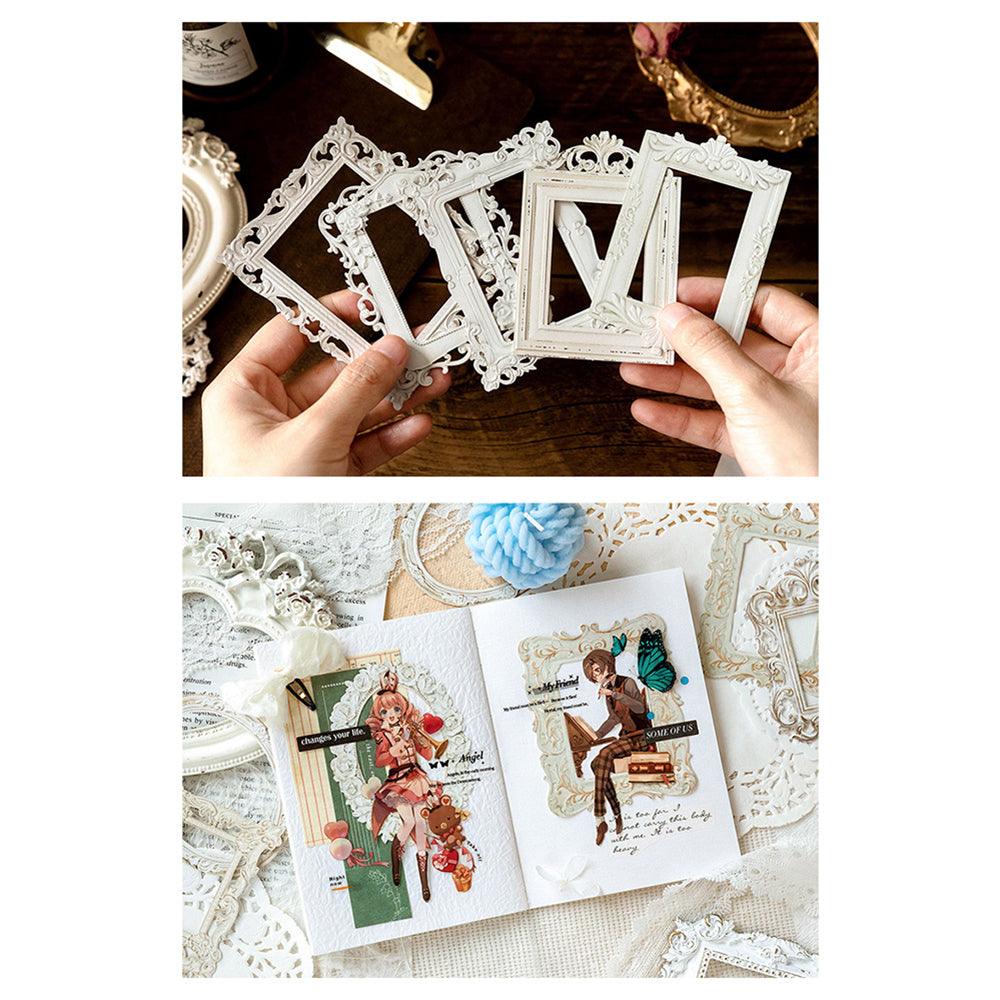 Momo hollow relief retro frame collage, French photo frame, European style frame, base decorative material, collage shape, pocket card bookmark production - CHL-STORE 