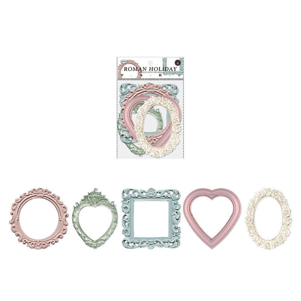Momo hollow relief retro frame collage, French photo frame, European style frame, base decorative material, collage shape, pocket card bookmark production - CHL-STORE 