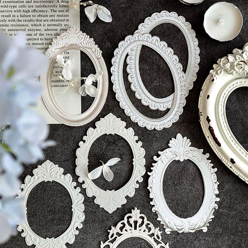 Momo hollow relief retro frame collage, French photo frame, European style frame, base decorative material, collage shape, pocket card bookmark production - CHL-STORE 
