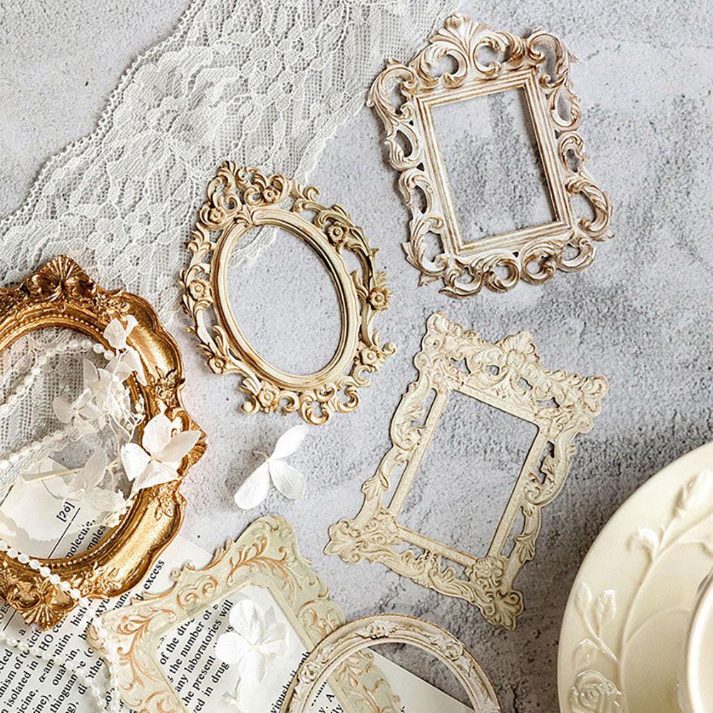 Momo hollow relief retro frame collage, French photo frame, European style frame, base decorative material, collage shape, pocket card bookmark production - CHL-STORE 