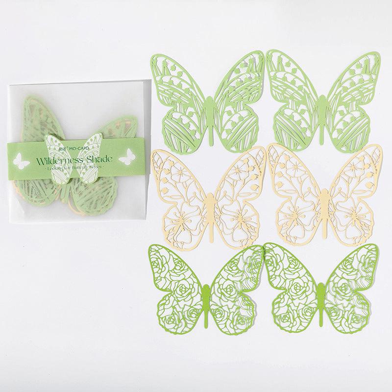 Momo Looking for Butterfly Series Inspiration Embossing Series Hollow Embossed Butterfly Lace Material Paper Pocket Decoration Material Art DIY Handmade Material - CHL-STORE 